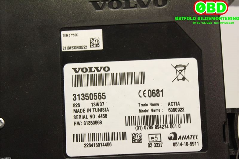 Bilstereo diverse til Volvo V40 2012-2019 (VOLVO||31350565)