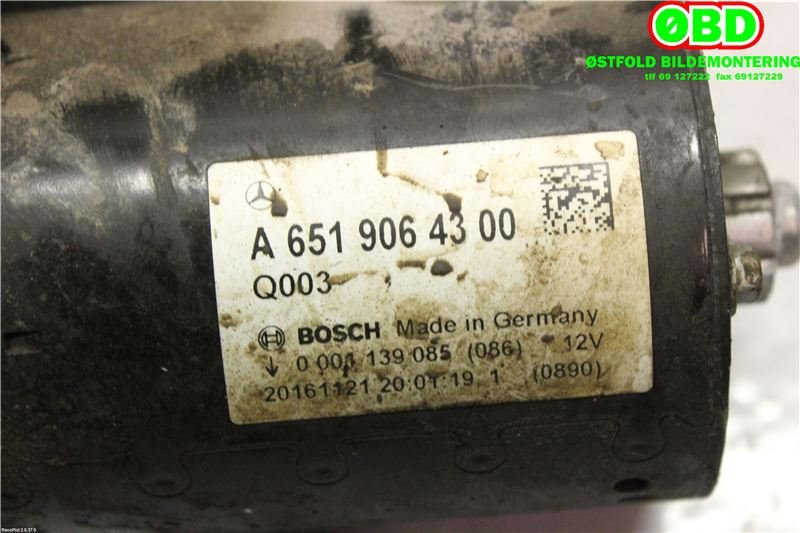 Starter diesel til Mercedes Vito 2014-->> (W447) (W447) (MERCEDES|A 651 906 43 00|A 651 906 28 00|6519064300)