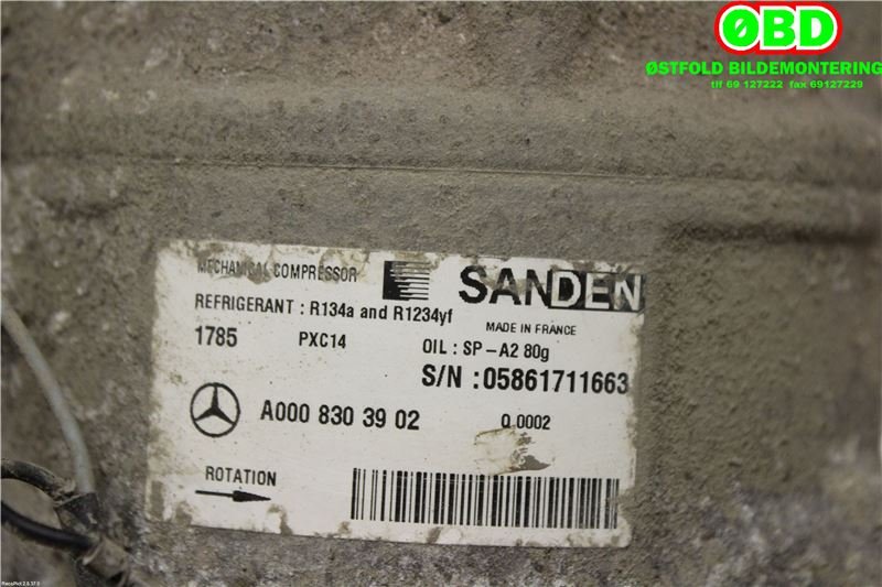 Aircondition kompressor til Mercedes Vito 2014-->> (W447) (W447) (MERCEDES|A 000 830 39 02||0008303902)