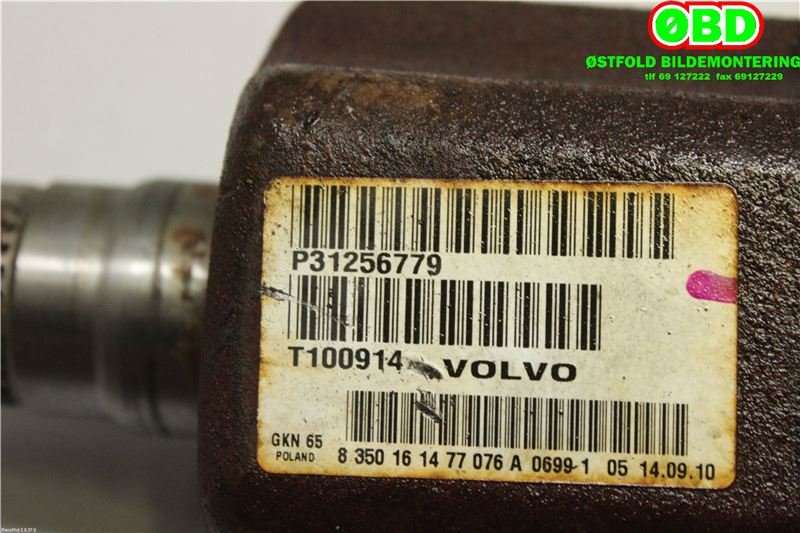 Drivaksel venstre foran til Volvo S60 2010-2014 (Type II, Fase 1)  (VOLVO|36011288||31256779)