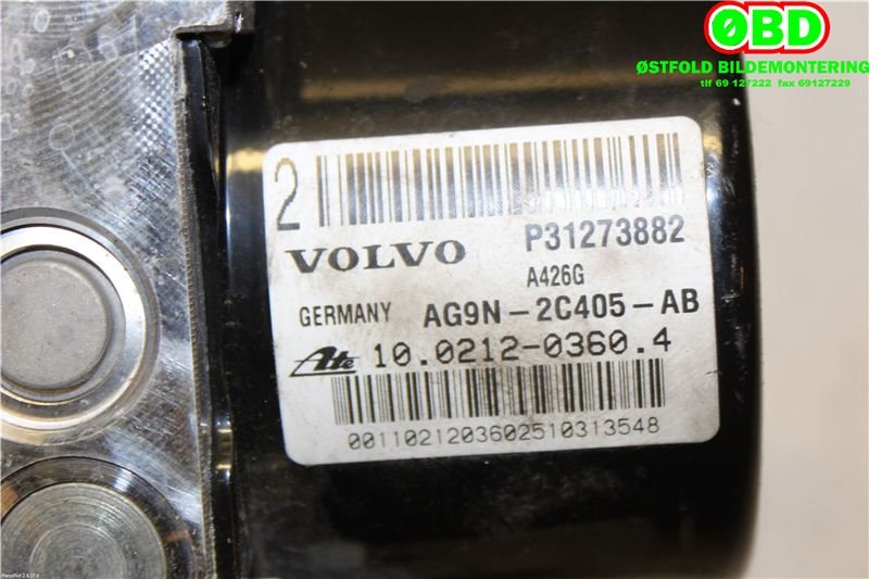 ABS sentral til Volvo S60 2010-2014 (Type II, Fase 1)  (VOLVO|31329138||31273882)