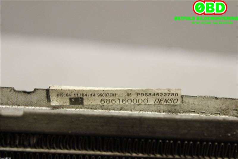 Radiator (manuell gir) til Peugeot 2008 2013-2019 (Type I) (PEUGEOT|1330Q5||9684522780)