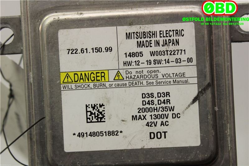 Styreenhet xenon/ballast til Volvo V40 2012-2019 (VOLVO|31335777|7226115099|W003T22771)