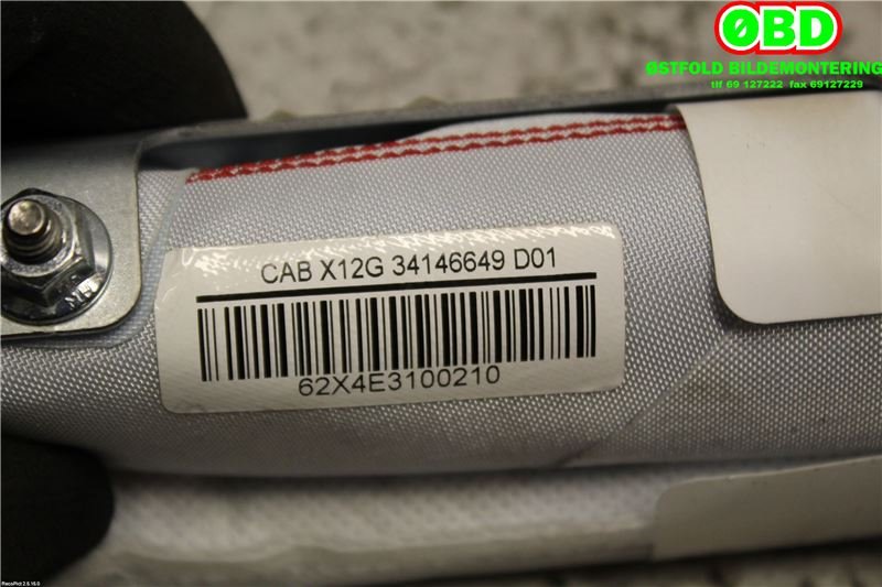 Airbag gardin venstre til Nissan Leaf 2011-2017 (Type I)  (NISSAN|985P13NL5A|)