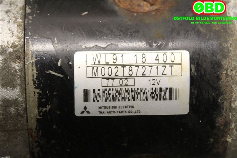 Starter diesel til Ford Ranger (Europa) 2007-2011 (FORD (US)|4348654|WL9118400|M002T87271ZT)