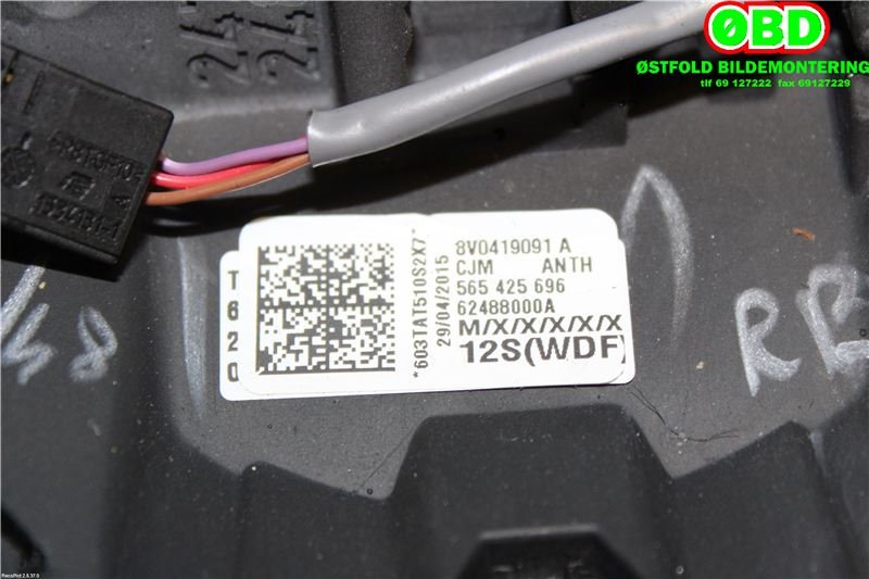 Ratt til Audi A3 2012-2016 (Type III, Fase 1) (AUDI|8V0 419 091 A||8V0419091A)
