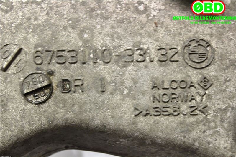Bærebru høyre bak til BMW 7-Serie 2000-2008 (E65/E66/E67/E88) (E65/E66/E67/E88) (BMW|33 32 6 753 108||67531103332)