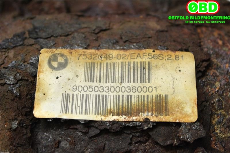 Kardang klokke bak til BMW 7-Serie 2000-2008 (E65/E66/E67/E88) (E65/E66/E67/E88) (BMW|33 10 7 532 050|)