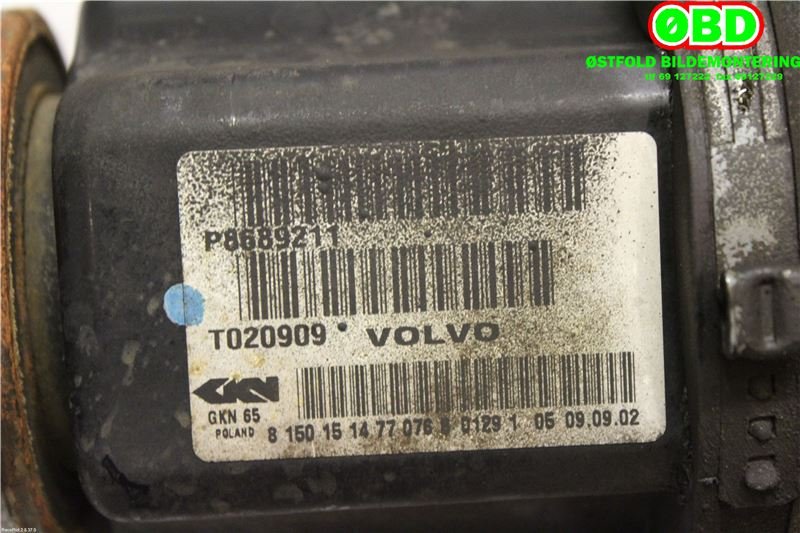 Drivaksel høyre foran til Volvo V70 2000-2004 (Type II, Fase 1)  (VOLVO|8252046||8689211)