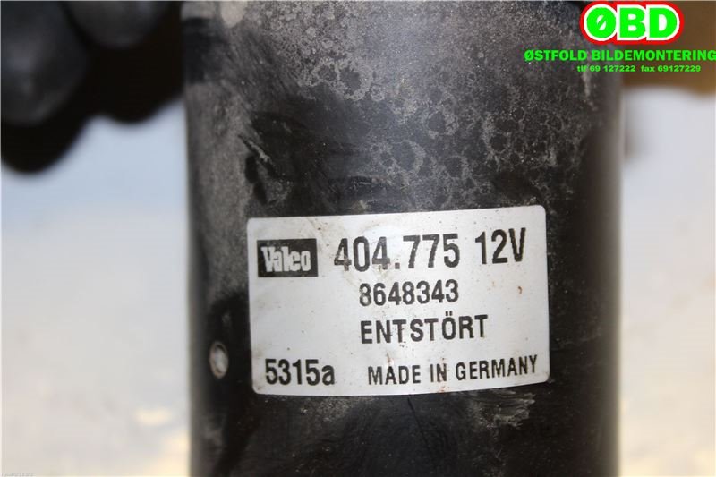 Viskermotor frontrute til Volvo XC70 2005-2007 (Type I, Fase 2)  (VOLVO|8648343|404775)