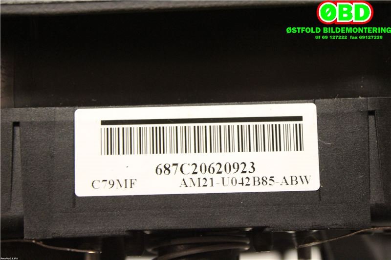 Airbag rattpute til Ford Mondeo 2011-2014 (Type IV, Fase 2)  (FORD|1677413||AM21U042B85ABW)