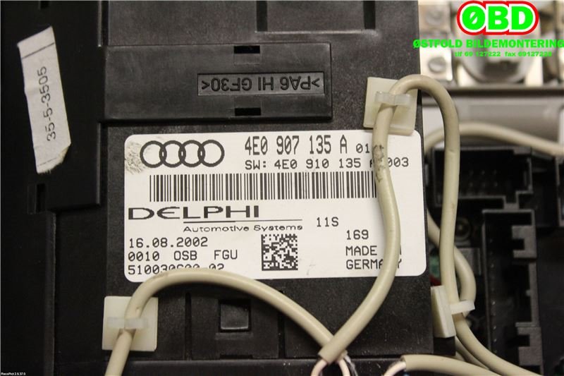 Taklyspanel til Audi A8 2003-2010 (Type II)  (|4E0947097H)