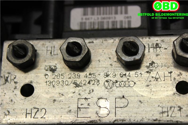 ABS sentral til Audi A4, Allroad 2009-2016 (Type I) (B8) (B8) (AUDI|8K9 614 517 AK|8K9 614 517 AL|8K9614517AH)