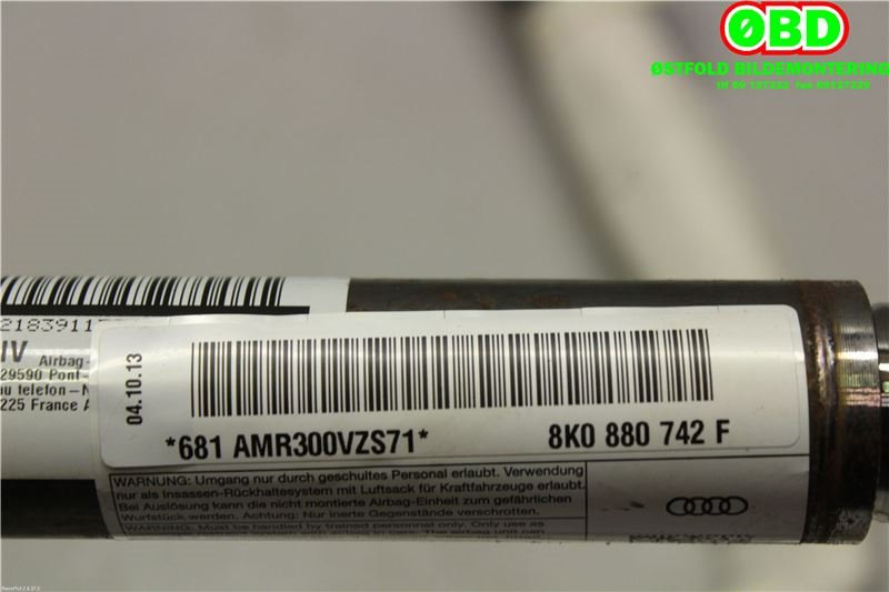 Airbag gardin høyre til Audi A4, Allroad 2009-2016 (Type I) (B8) (B8) (AUDI|8K0 880 742 F||8K0880742F)