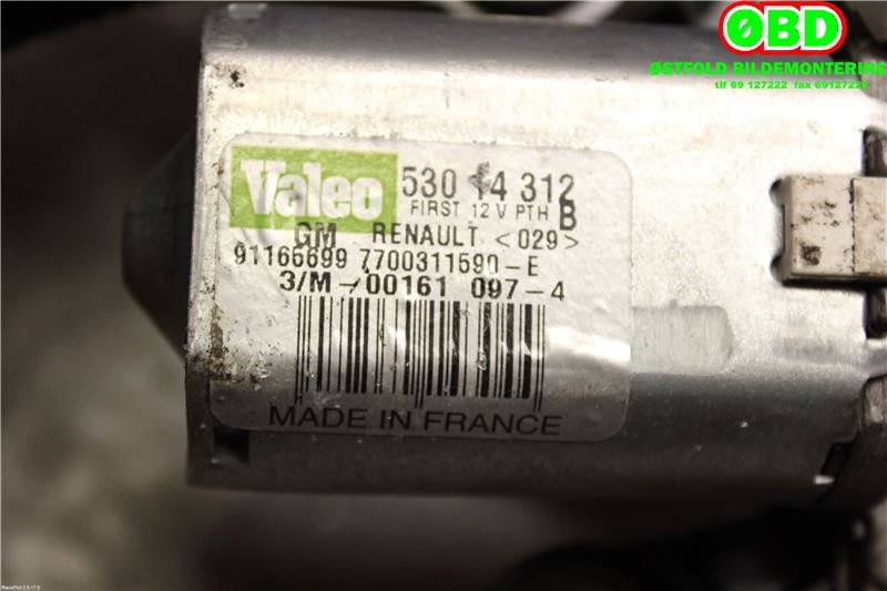 Viskermotor bakrute til Opel Vivaro A 2006-2014  (OPEL|91165699|4408538|7700311590)