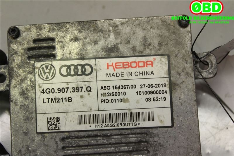 Styreenhet xenon/ballast til Škoda Superb 2015-->> (Type III)  (SKODA|4G0 907 397 Q||4G0907397Q)