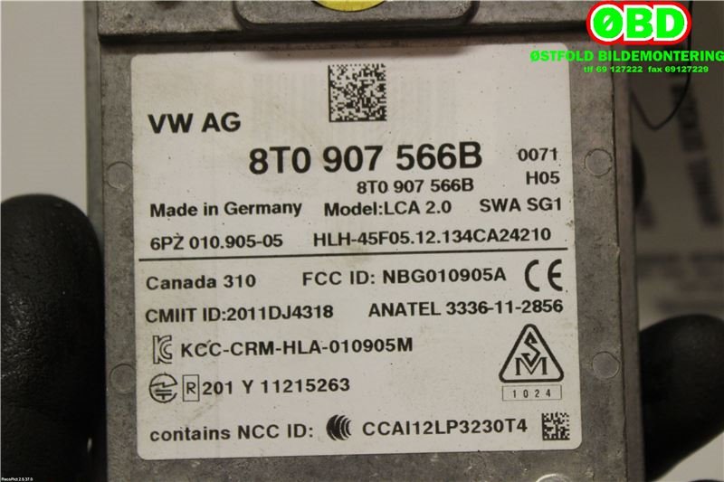 Sensor diverse til Audi A4, Allroad 2009-2016 (Type I) (B8) (B8) (AUDI|8T0 907 566 B||8T0907566B)