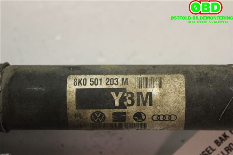 Drivaksel høyre bak til Audi A4, Allroad 2009-2016 (Type I) (B8) (B8) (AUDI|8K0 501 203 M||8K0501203M)