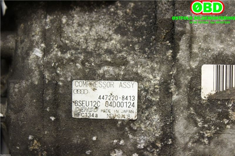 Aircondition kompressor til Audi A4 2001-2004 (Type II) (B6) (B6) (AUDI|8E0260805G|4472208413|)