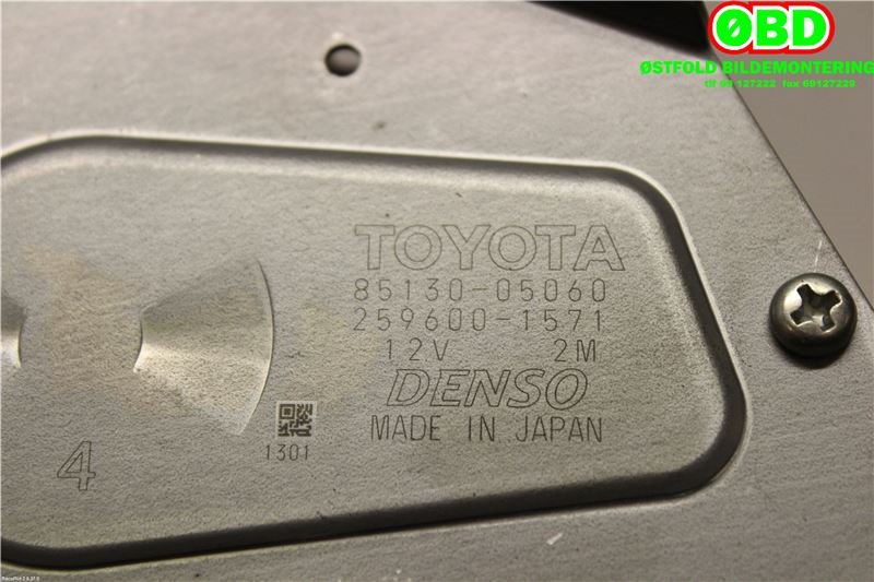 Viskermotor bakrute til Toyota Avensis 2009-2015 (Type III, Fase 1)  (TOYOTA|8513005060|2596001571)