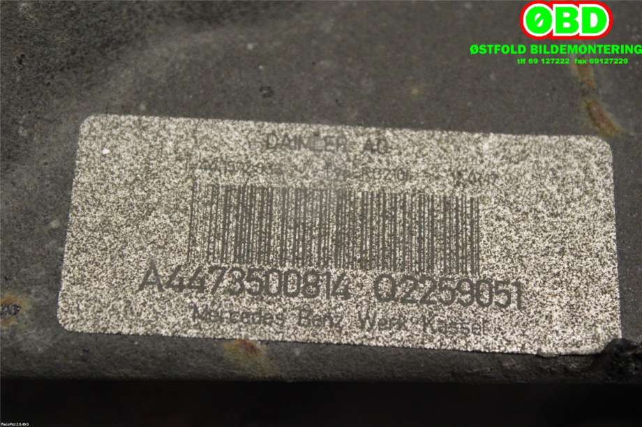 Kardang klokke bak til Mercedes Vito 2014-->> (W447) (W447) (MERCEDES|A 447 350 08 14||4473500814)