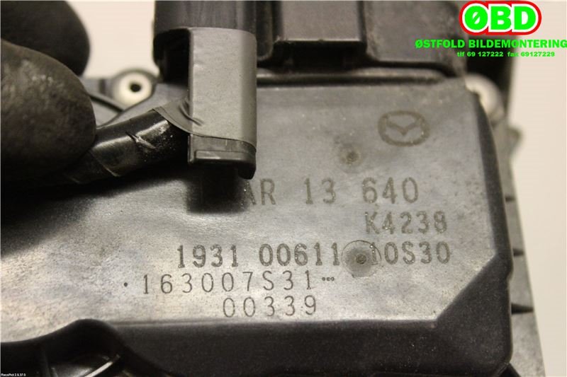Spjeldhus til Mazda 3 2016-2019 (Type III, Fase 2)  (MAZDA|PEAR13640|)