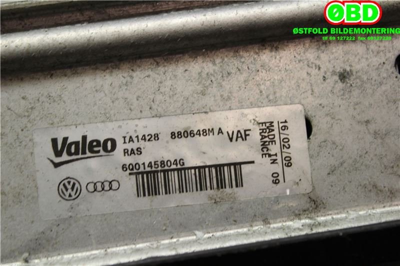 Intercooler til VW Polo 2005-2009 (Type IV, Fase 2)  (VOLKSWAGEN|6Q0 145 804 A||6Q0145804G)