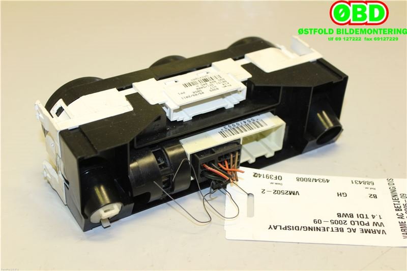 Varmeapparat betjening til VW Polo 2005-2009 (Type IV, Fase 2) (VOLKSWAGEN|6Q0 820 045 H||6Q0820045H)