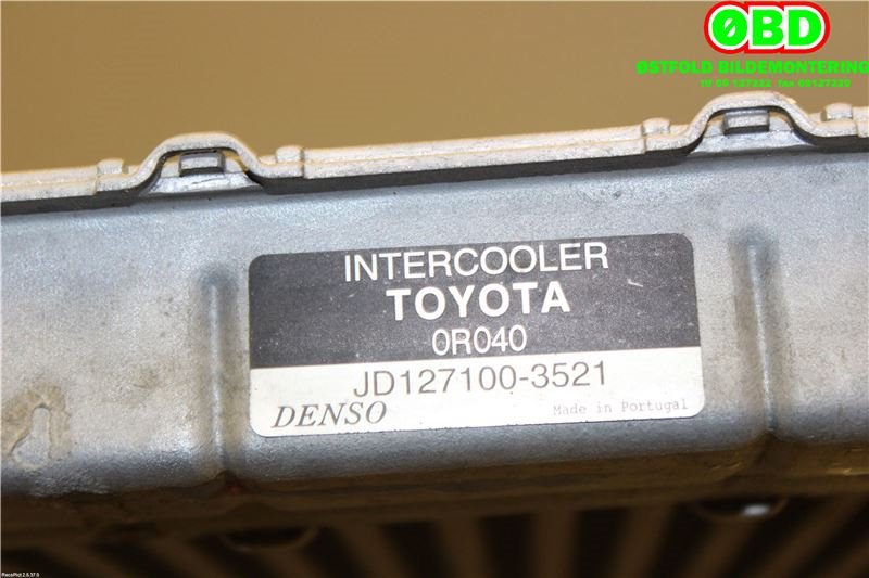 Intercooler til Toyota Avensis 2009-2015 (Type III, Fase 1) (TOYOTA|179400R040|)