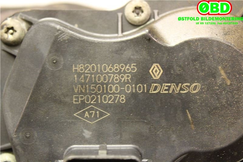 EGR-ventil til Nissan Qashqai 2010-2014 (Type I, Fase 2) (NISSAN|147100789R|8201068965)