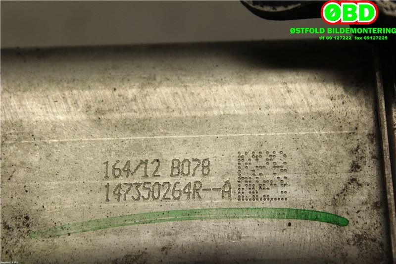 EGR-kjøler til Nissan Qashqai 2010-2014 (Type I, Fase 2)  (NISSAN|147350264R|)