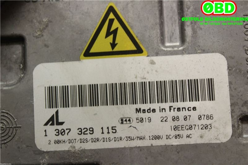 Styreenhet xenon/ballast til Audi A3 2003-2008 (Type II, Fase 1)  (AUDI|8E0907391B|1307329115|)
