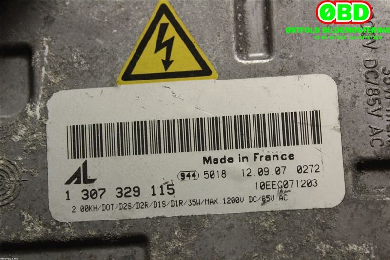 Styreenhet xenon/ballast til Audi A3 2003-2008 (Type II, Fase 1)  (AUDI|8E0907391B|1307329115|)
