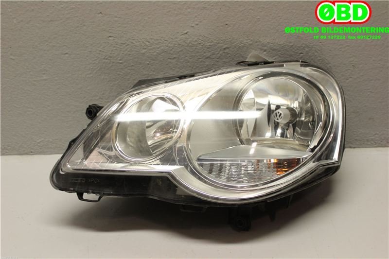 Frontlykt venstre halogen til VW Polo 2005-2009 (Type IV, Fase 2) (VOLKSWAGEN|6Q1 941 007 AT||6Q1941007AK)