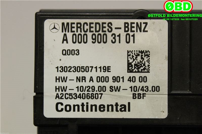 Styreenhet drivstoffpumpe til Mercedes E-Klasse 2013-2016 (Fase 2) (W212) (W212) (MERCEDES|A 000 900 31 01||0009003101)