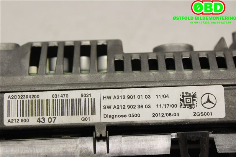 Instrument kjørecomputer til Mercedes GLK 2008-2015 (X204) (X204) (MERCEDES|A 212 900 43 07|A 212 900 23 13|2129004307)