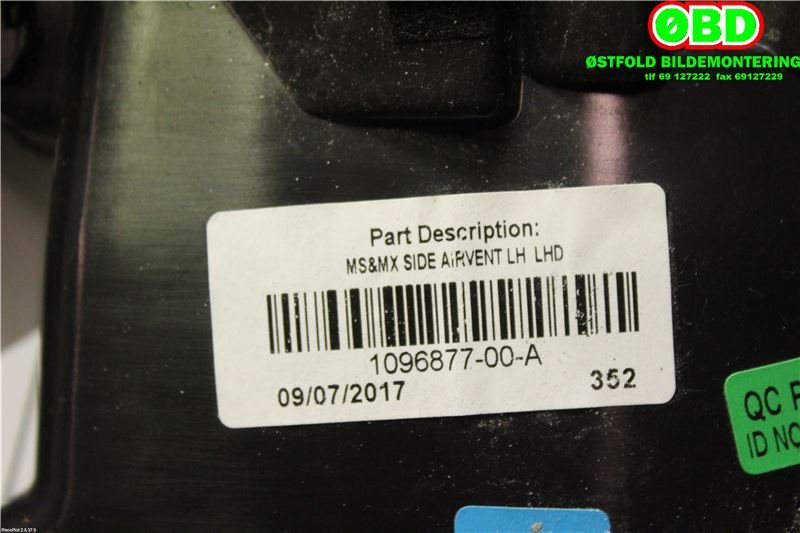 Diverse deler til Tesla Model S 2016-2021 (Fase 2)  (TESLA|109687700A|)