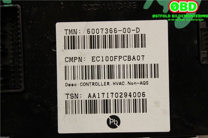 Styreenhet diverse til Tesla Model S 2016-2021 (Fase 2) (TESLA|600736600D|)