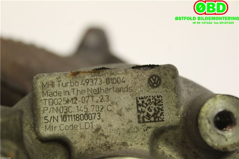 Turbo til Škoda Superb 2008-2015 (Type II)  (SKODA|03C 145 702 L||03C145702C)