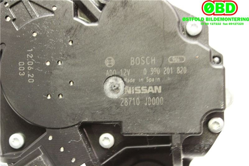 Viskermotor bakrute til Nissan Qashqai 2010-2014 (Type I, Fase 2)  (NISSAN|28710JD000|)