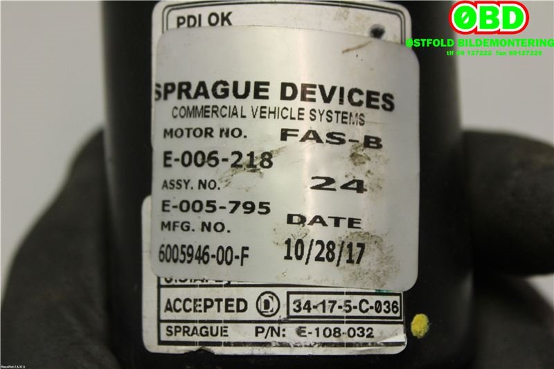 Viskermotor frontrute til Tesla Model S 2016-2021 (Fase 2)  (TESLA|600594600F|)
