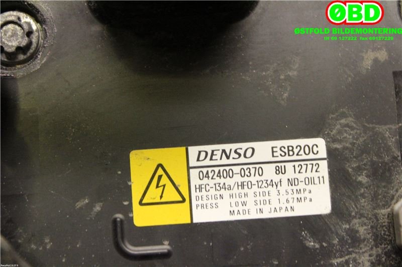 Aircondition kompressor til Toyota C-HR 2016-->>  (TOYOTA|8837047092|0424000370|)