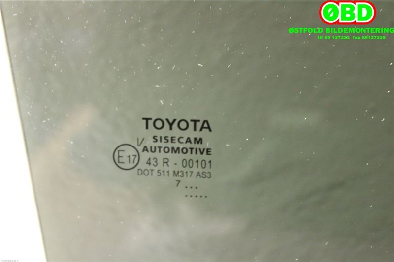Siderute høyre bak til Toyota C-HR 2016-->>  (TOYOTA|68103F4020|)