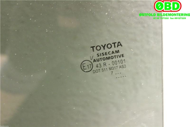 Siderute venstre bak til Toyota C-HR 2016-->>  (TOYOTA|68104F4020|)