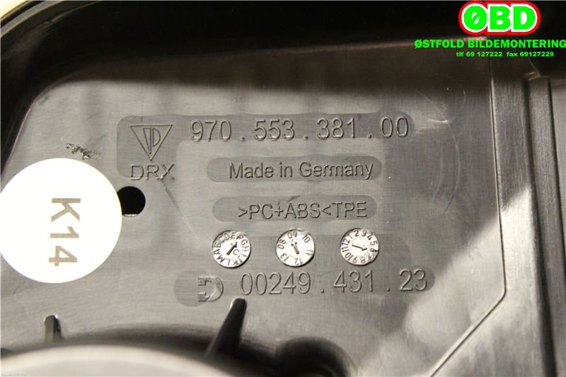 Dashbord koppholder til Porsche Panamera 2009-2017 (Type I) (970) (970) (PORSCHE PANAMERA 4S|970 553 381 00||97055338100)
