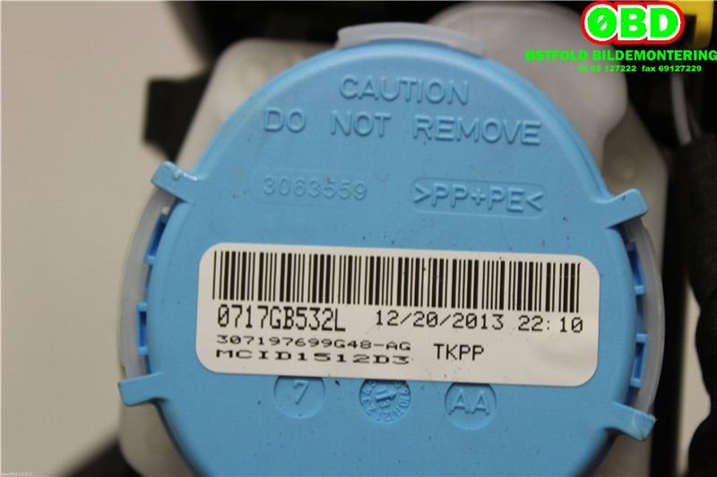 Airbag beltestrammer til Audi Q3 2011-2014 (Type I, Fase 1) (AUDI|8U0857706C|)