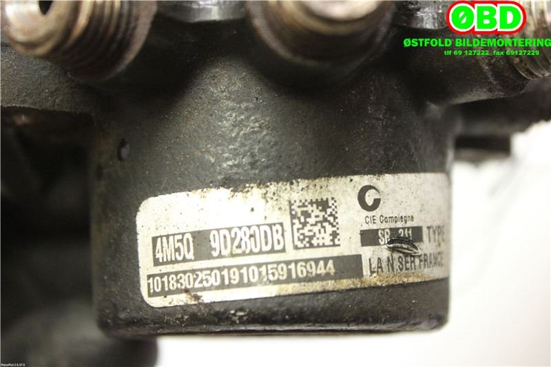 Dyseskinne (fuelrail) til Ford Transit Connect 2009-2013 (Type I, Fase 2) (FORD|1445928||4M5Q9D280DB)