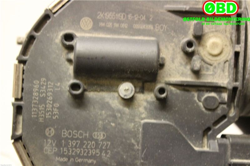 Viskermotor frontrute til VW Caddy 2015-2020 (Type III, Fase 3) (VOLKSWAGEN||2K1956119D)