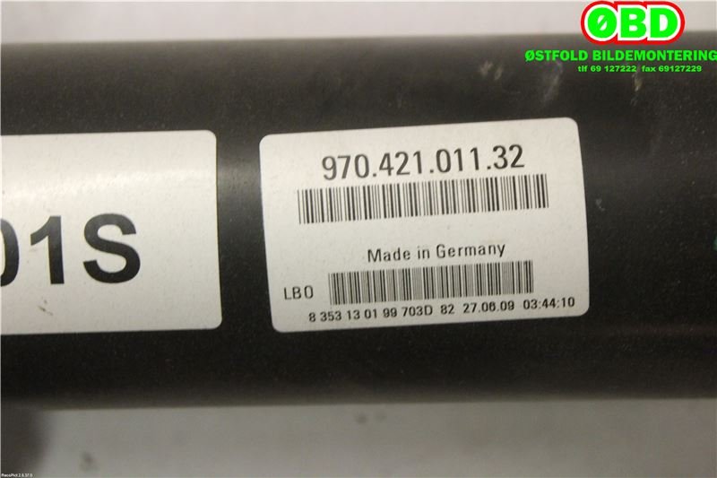 Mellomaksel til Porsche Panamera 2009-2017 (Type I) (970) (970) (PORSCHE PANAMERA 4S|970 421 011 32|970 421 011 33|97042101132)