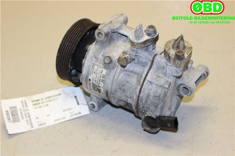 Aircondition kompressor til Škoda Octavia 2017-2020 (Type III, Fase 2)  (SKODA|5Q0 816 803|5Q0 816 803 D|5Q0816803C)